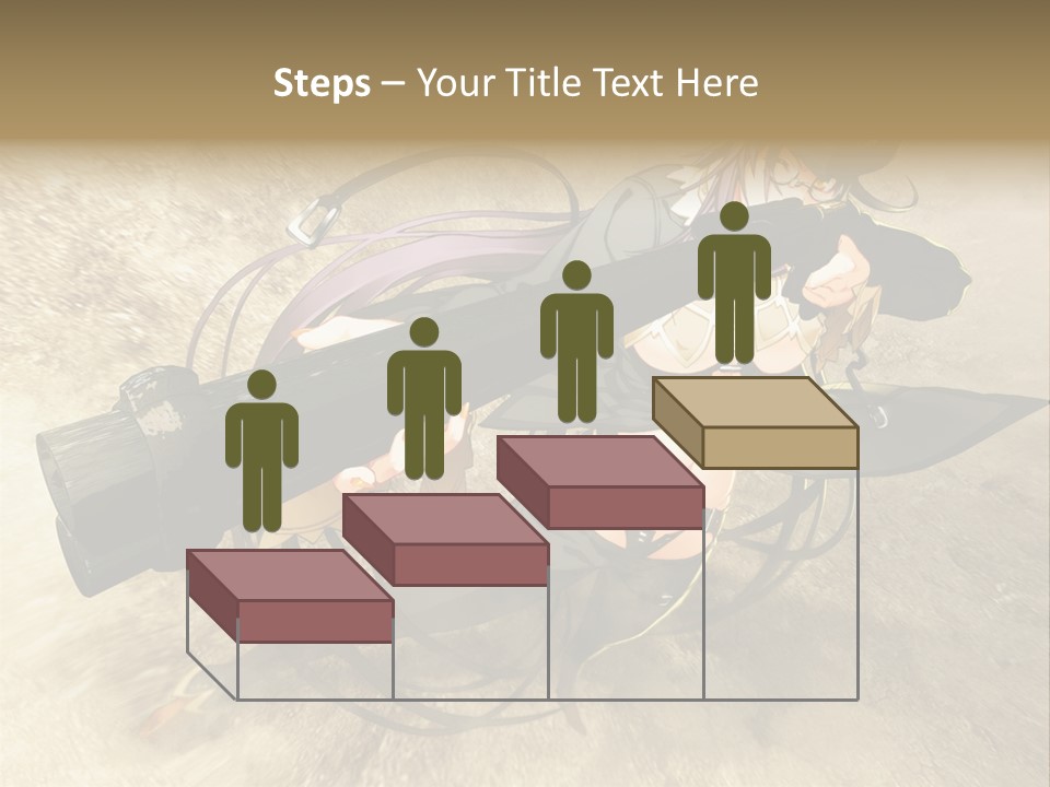 A Woman Holding A Large Black Object In Her Hand PowerPoint Template