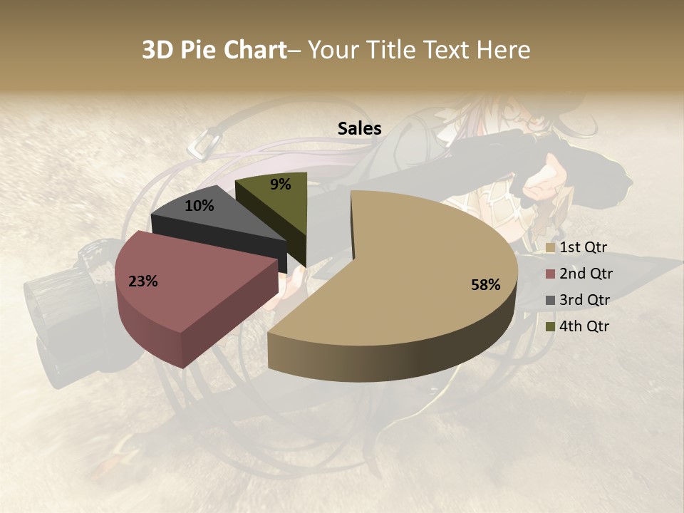 A Woman Holding A Large Black Object In Her Hand PowerPoint Template