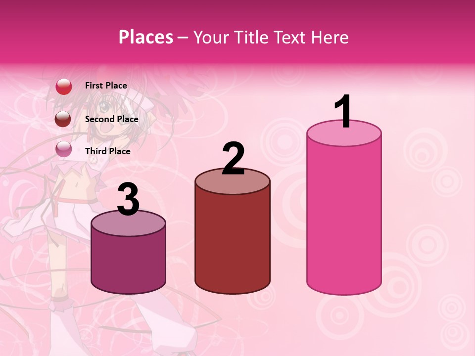 A Girl In A Pink Dress With A Heart On Her Head PowerPoint Template