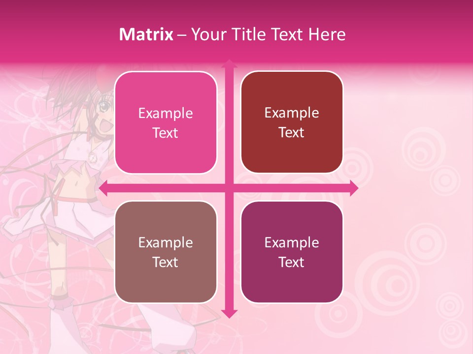 A Girl In A Pink Dress With A Heart On Her Head PowerPoint Template