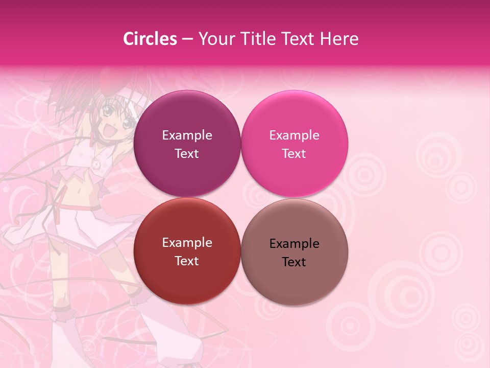 A Girl In A Pink Dress With A Heart On Her Head PowerPoint Template