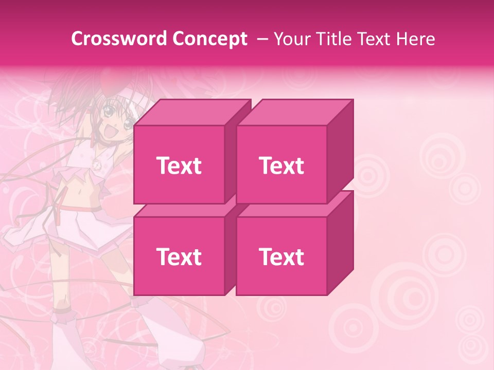 A Girl In A Pink Dress With A Heart On Her Head PowerPoint Template