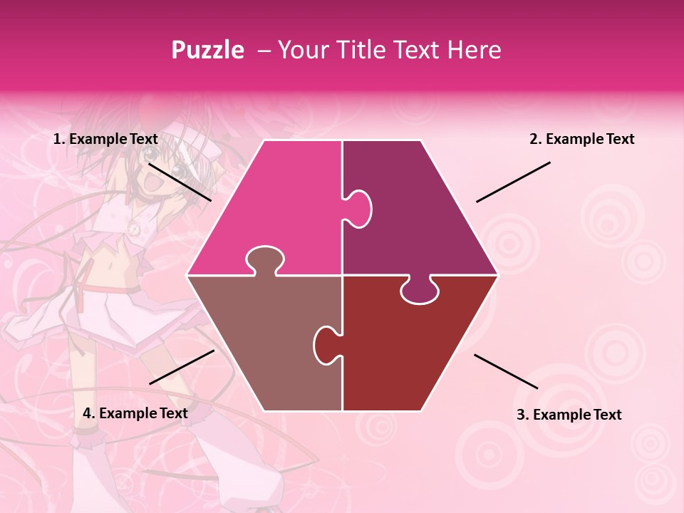 A Girl In A Pink Dress With A Heart On Her Head PowerPoint Template