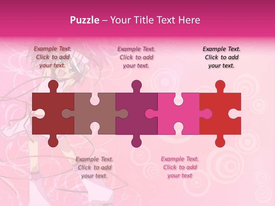 A Girl In A Pink Dress With A Heart On Her Head PowerPoint Template