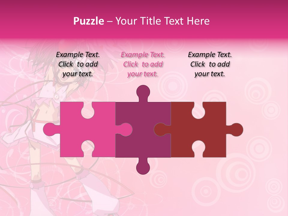 A Girl In A Pink Dress With A Heart On Her Head PowerPoint Template