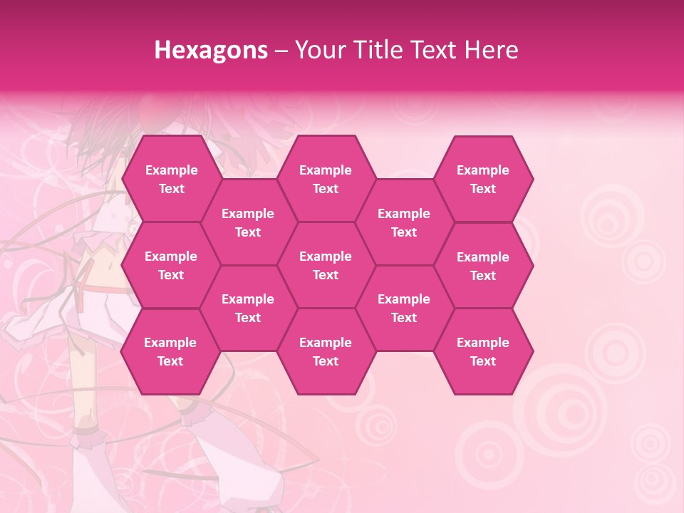 A Girl In A Pink Dress With A Heart On Her Head PowerPoint Template