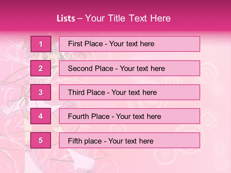 A Girl In A Pink Dress With A Heart On Her Head PowerPoint Template