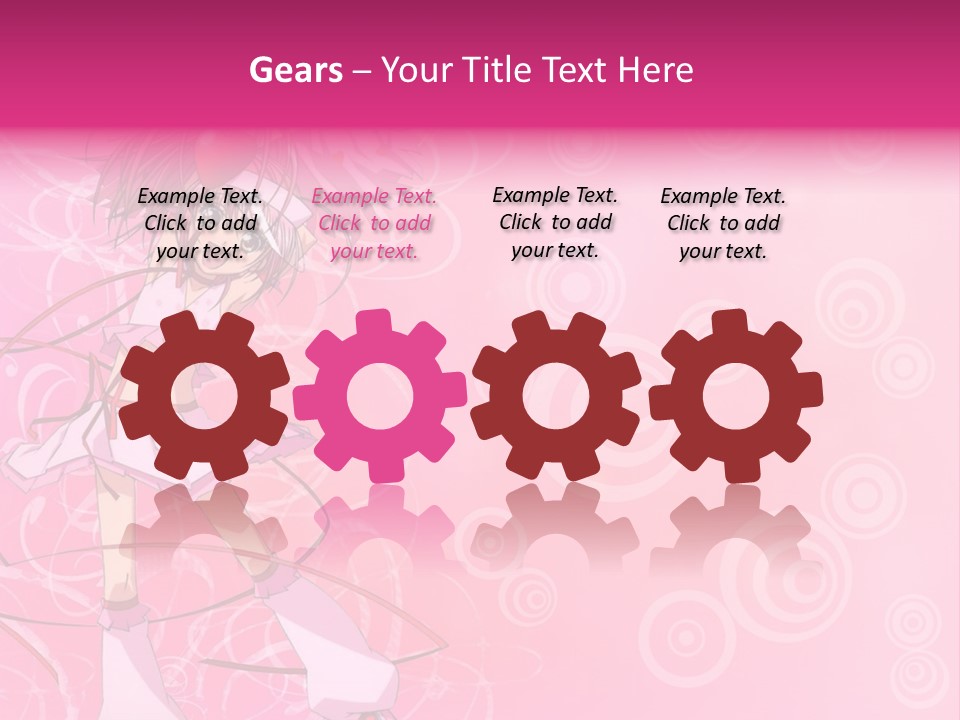 A Girl In A Pink Dress With A Heart On Her Head PowerPoint Template