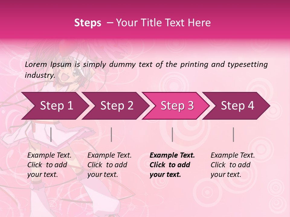 A Girl In A Pink Dress With A Heart On Her Head PowerPoint Template