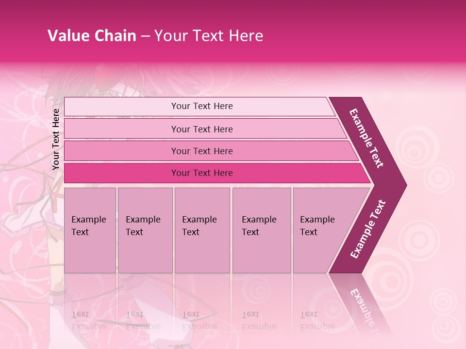 A Girl In A Pink Dress With A Heart On Her Head PowerPoint Template