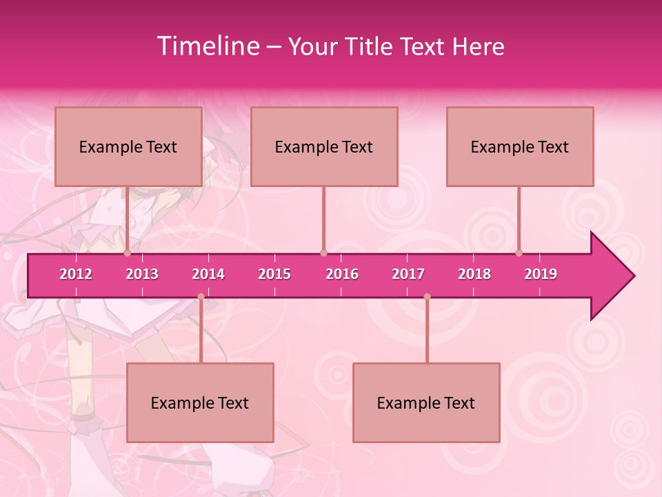 A Girl In A Pink Dress With A Heart On Her Head PowerPoint Template