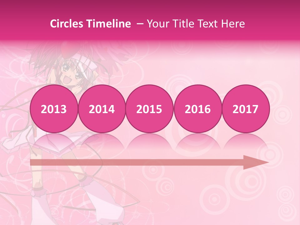 A Girl In A Pink Dress With A Heart On Her Head PowerPoint Template