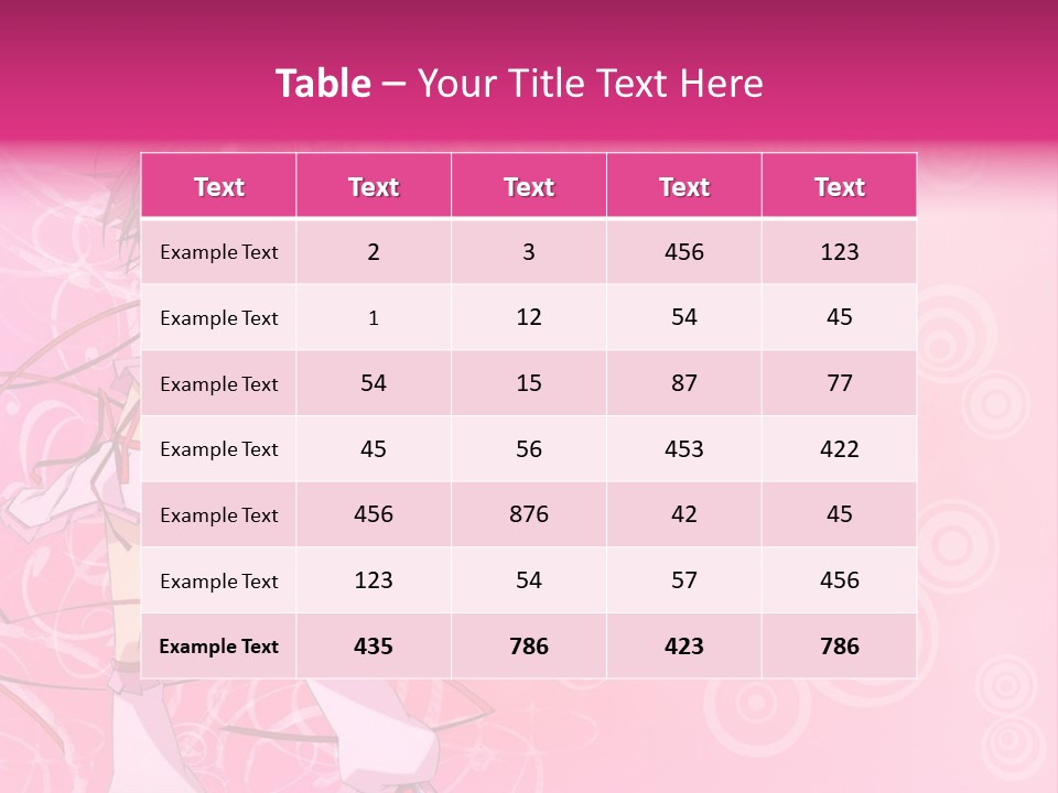 A Girl In A Pink Dress With A Heart On Her Head PowerPoint Template