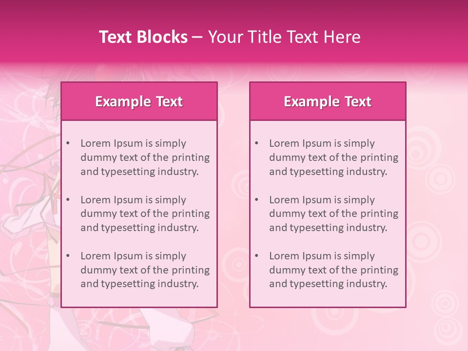 A Girl In A Pink Dress With A Heart On Her Head PowerPoint Template