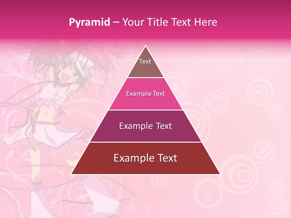 A Girl In A Pink Dress With A Heart On Her Head PowerPoint Template