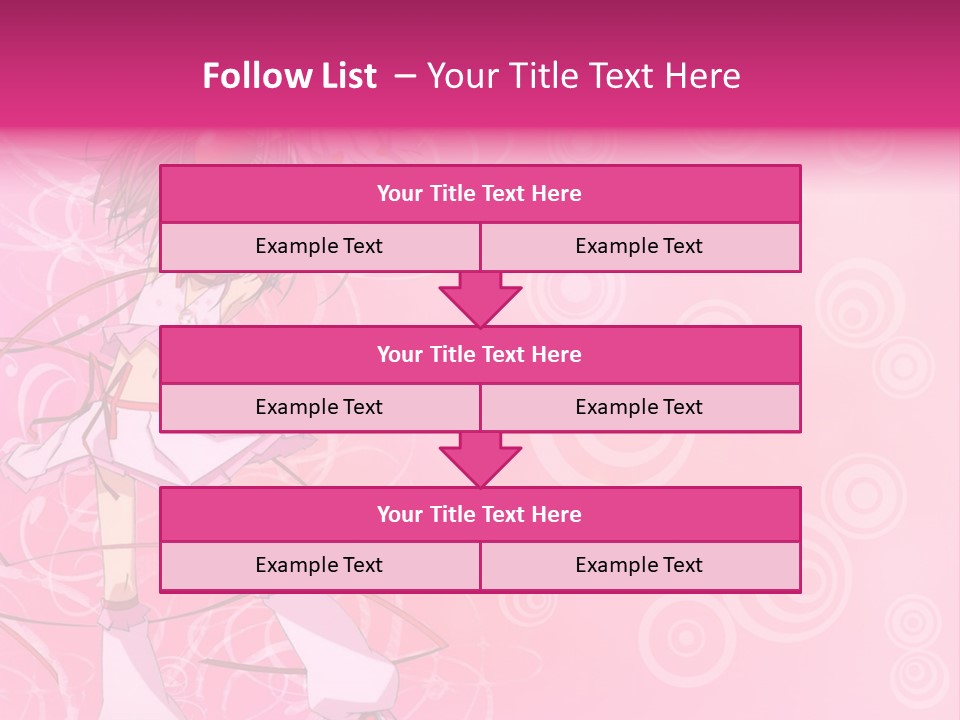 A Girl In A Pink Dress With A Heart On Her Head PowerPoint Template