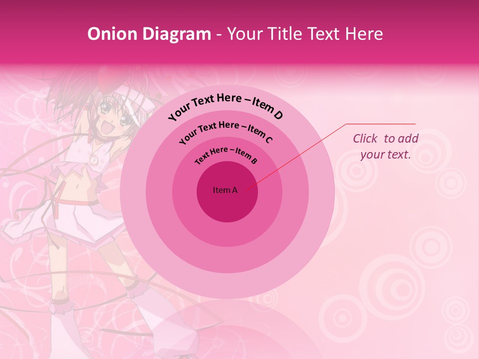 A Girl In A Pink Dress With A Heart On Her Head PowerPoint Template