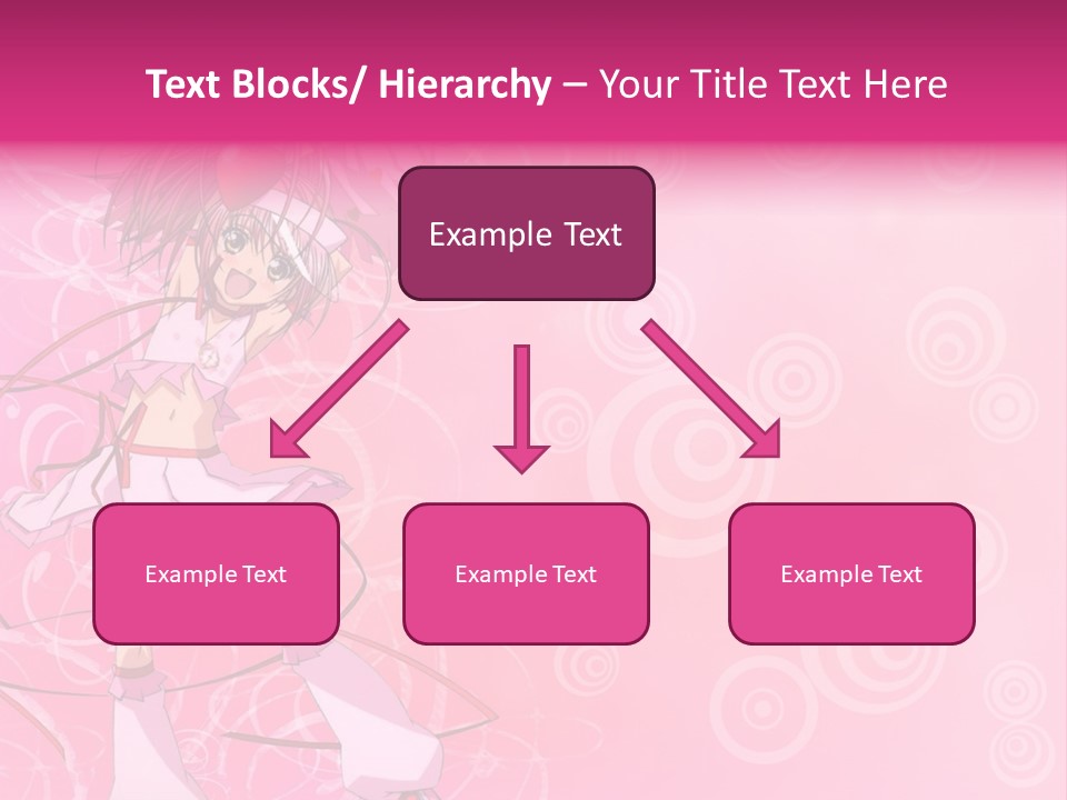 A Girl In A Pink Dress With A Heart On Her Head PowerPoint Template