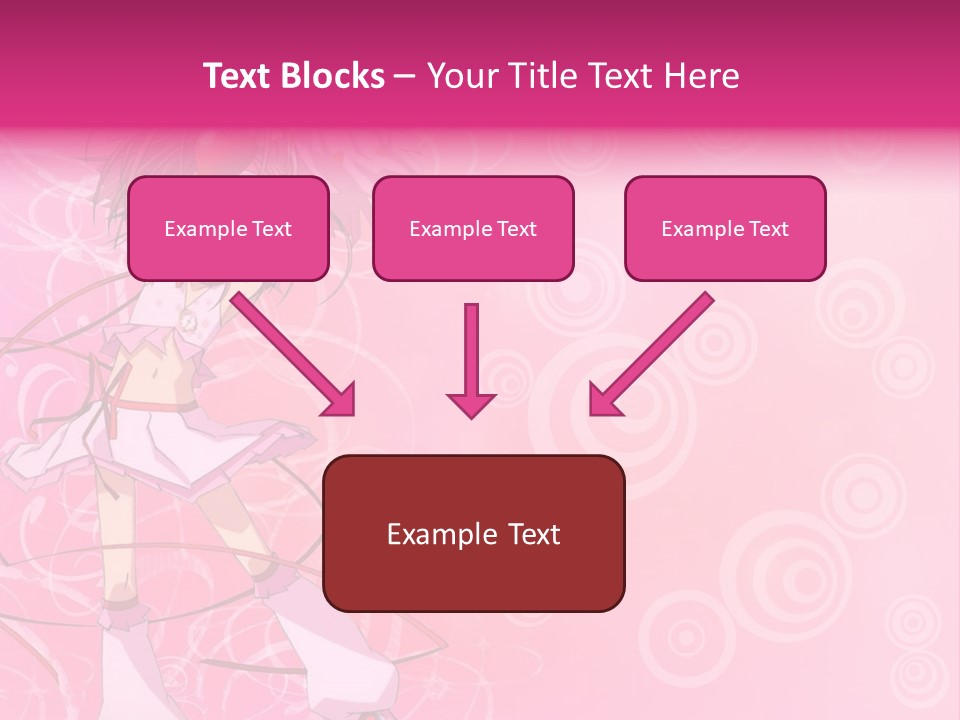 A Girl In A Pink Dress With A Heart On Her Head PowerPoint Template