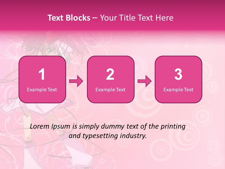 A Girl In A Pink Dress With A Heart On Her Head PowerPoint Template