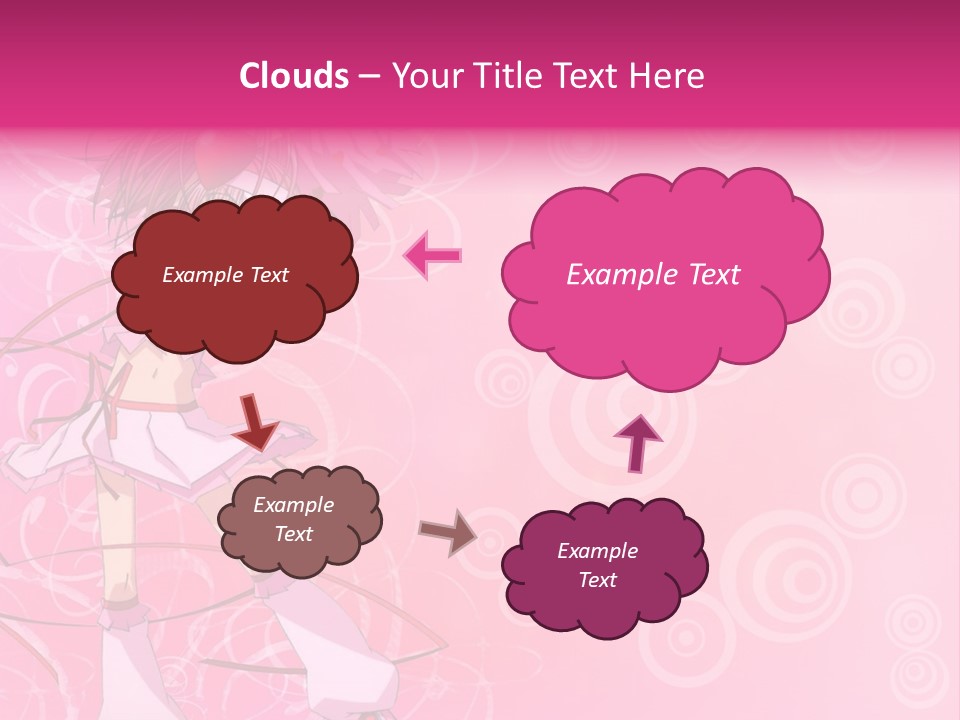 A Girl In A Pink Dress With A Heart On Her Head PowerPoint Template