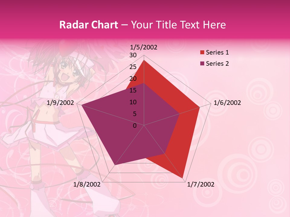 A Girl In A Pink Dress With A Heart On Her Head PowerPoint Template