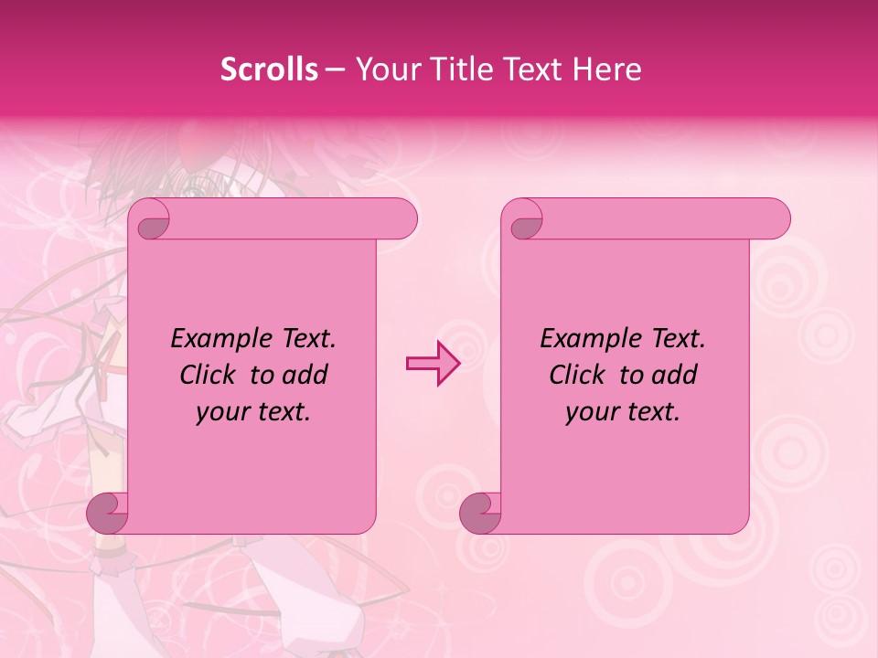 A Girl In A Pink Dress With A Heart On Her Head PowerPoint Template