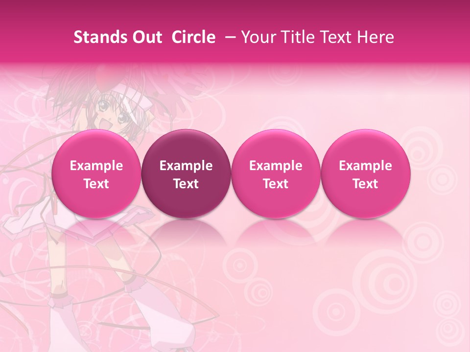 A Girl In A Pink Dress With A Heart On Her Head PowerPoint Template