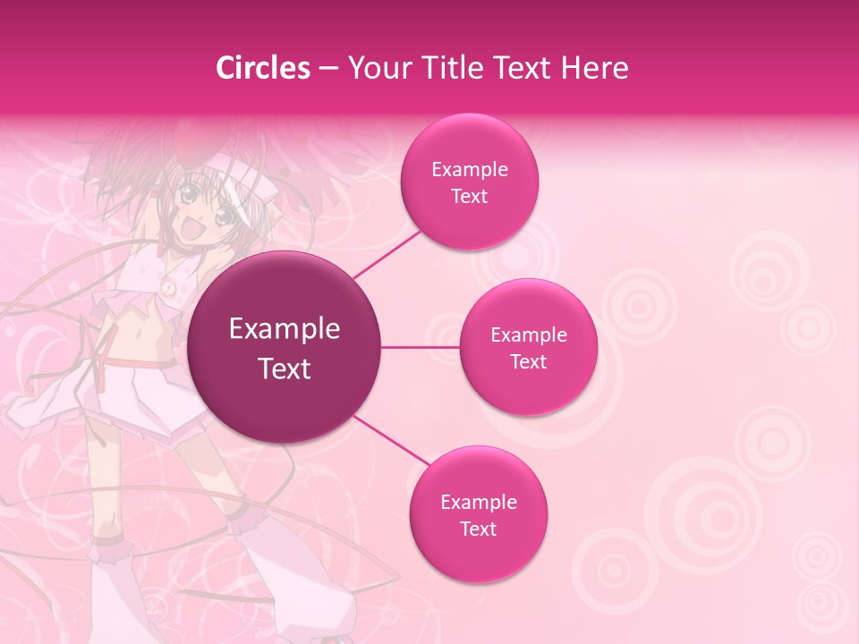 A Girl In A Pink Dress With A Heart On Her Head PowerPoint Template