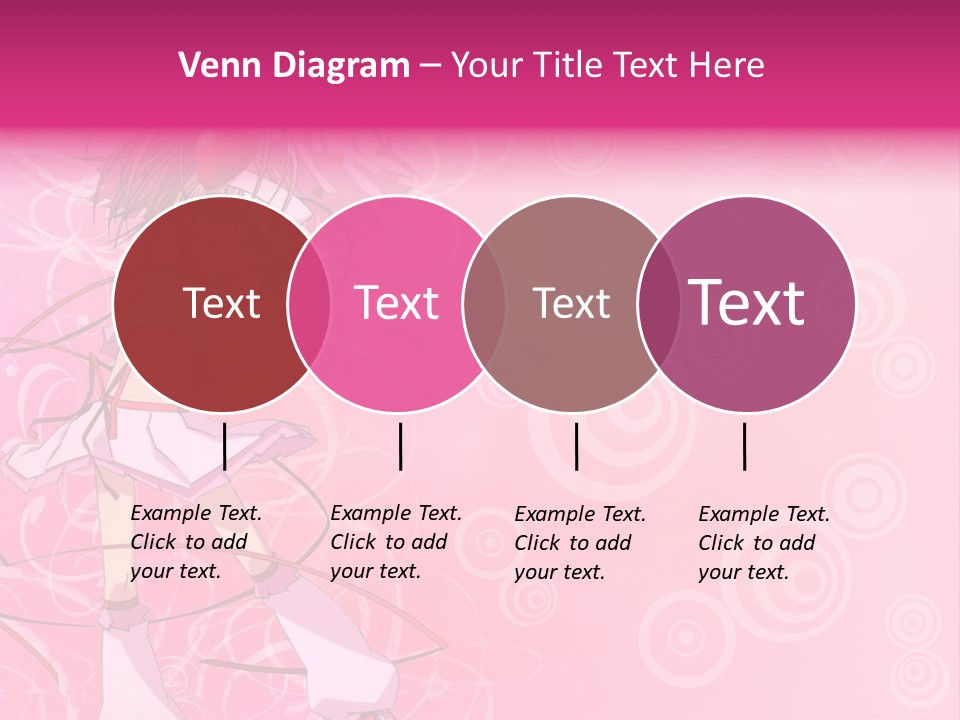 A Girl In A Pink Dress With A Heart On Her Head PowerPoint Template