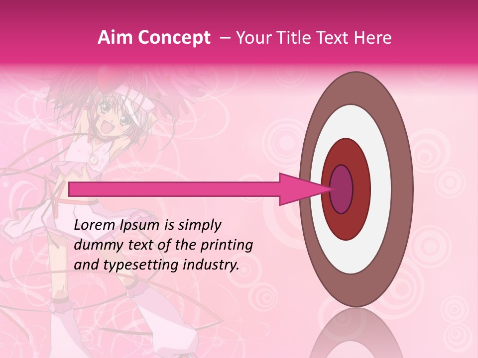 A Girl In A Pink Dress With A Heart On Her Head PowerPoint Template