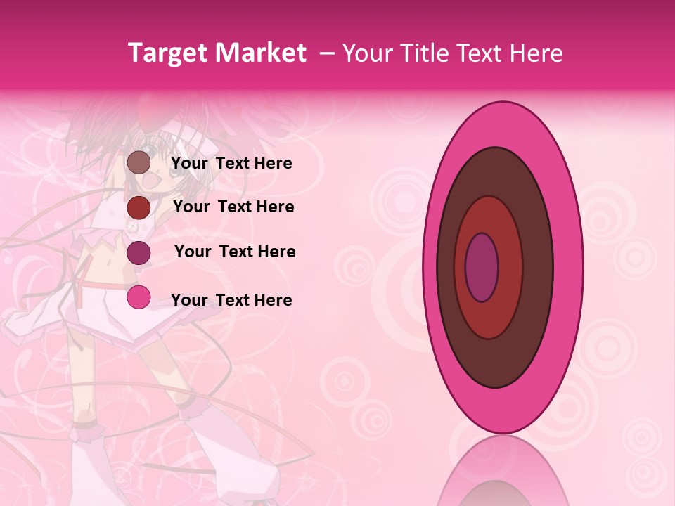 A Girl In A Pink Dress With A Heart On Her Head PowerPoint Template