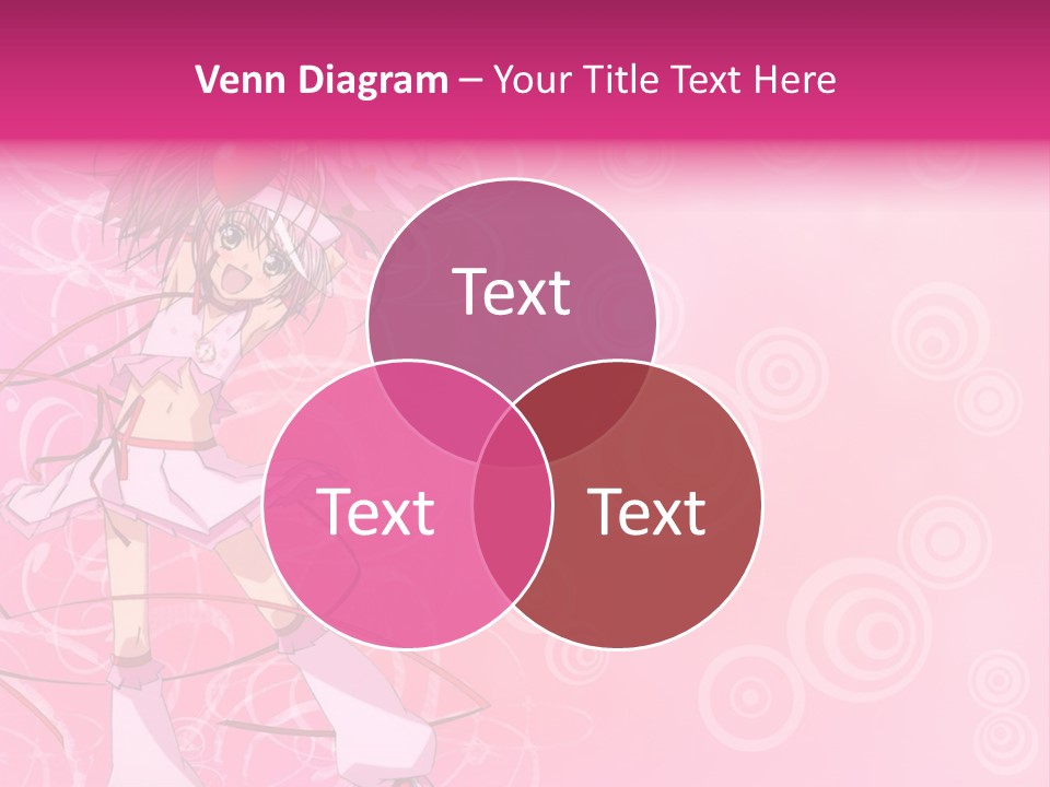 A Girl In A Pink Dress With A Heart On Her Head PowerPoint Template