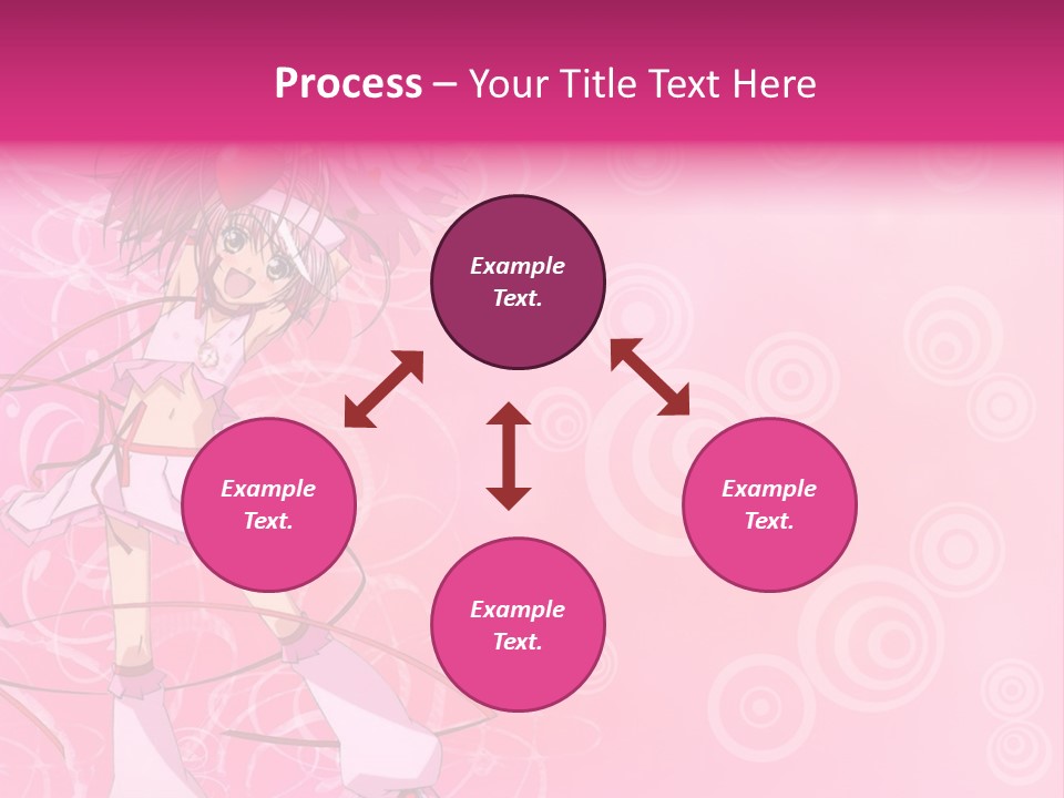 A Girl In A Pink Dress With A Heart On Her Head PowerPoint Template