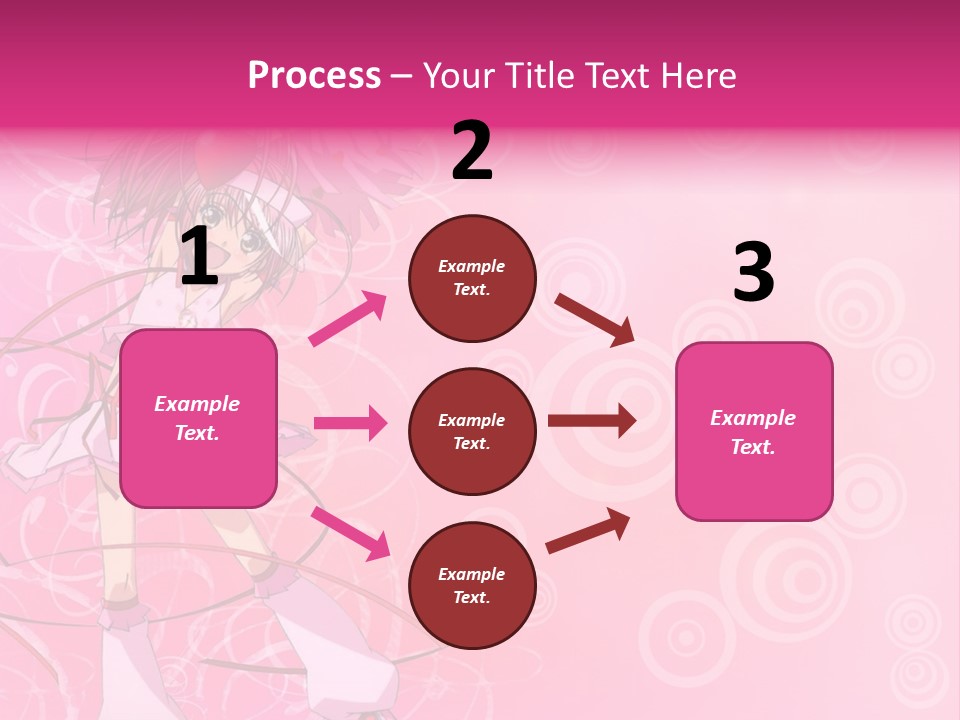 A Girl In A Pink Dress With A Heart On Her Head PowerPoint Template