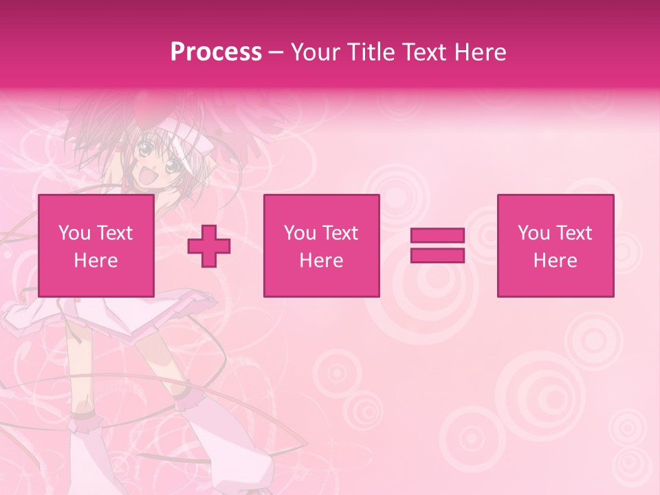 A Girl In A Pink Dress With A Heart On Her Head PowerPoint Template