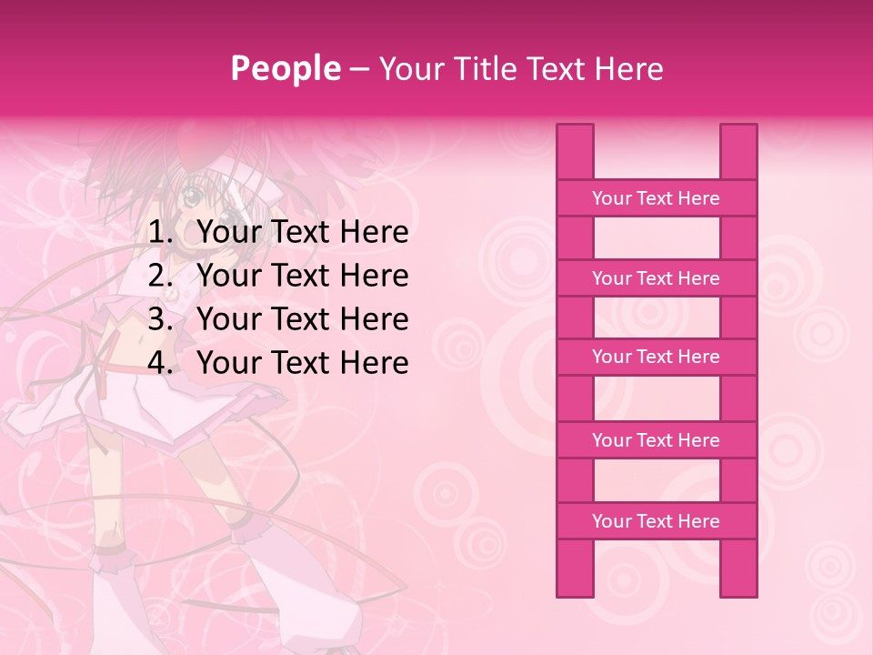 A Girl In A Pink Dress With A Heart On Her Head PowerPoint Template