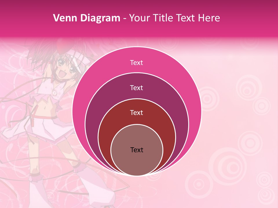 A Girl In A Pink Dress With A Heart On Her Head PowerPoint Template