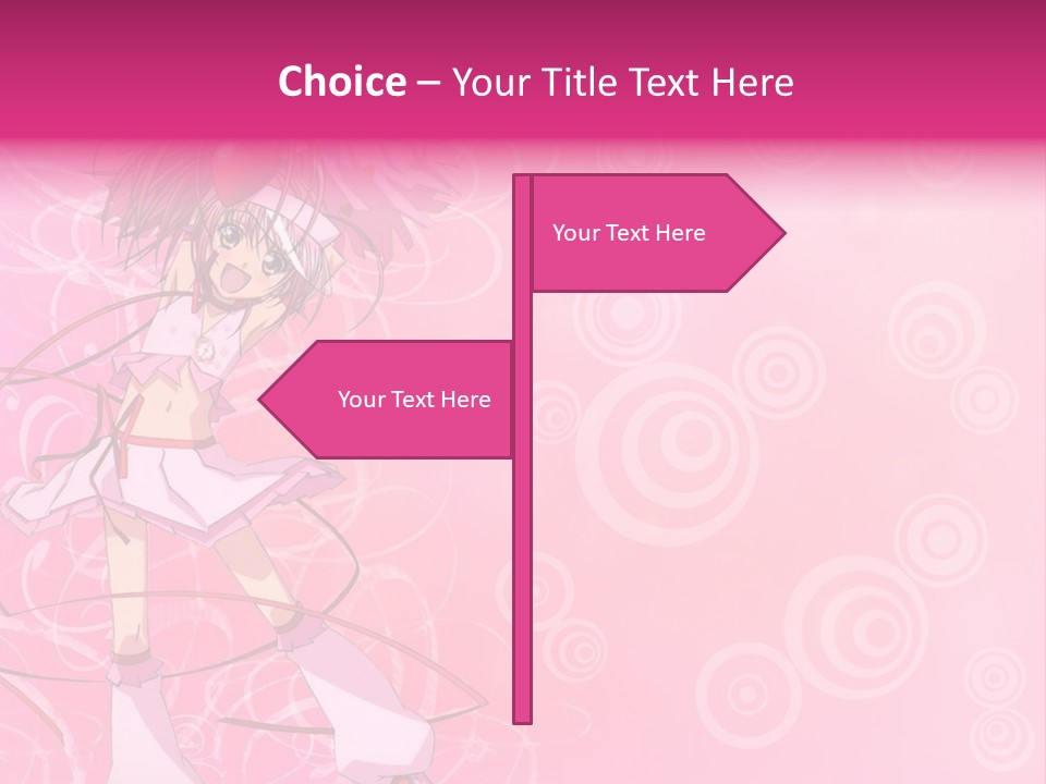 A Girl In A Pink Dress With A Heart On Her Head PowerPoint Template