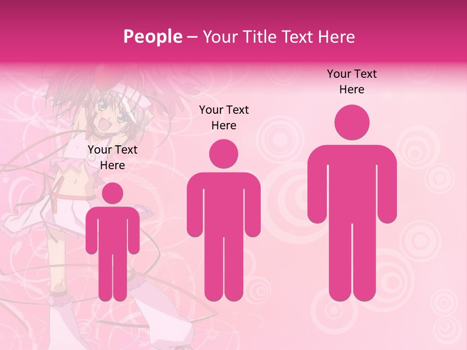 A Girl In A Pink Dress With A Heart On Her Head PowerPoint Template