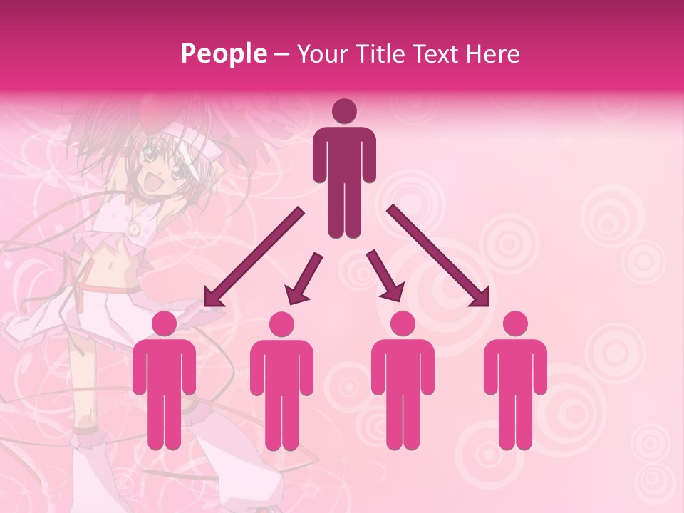 A Girl In A Pink Dress With A Heart On Her Head PowerPoint Template