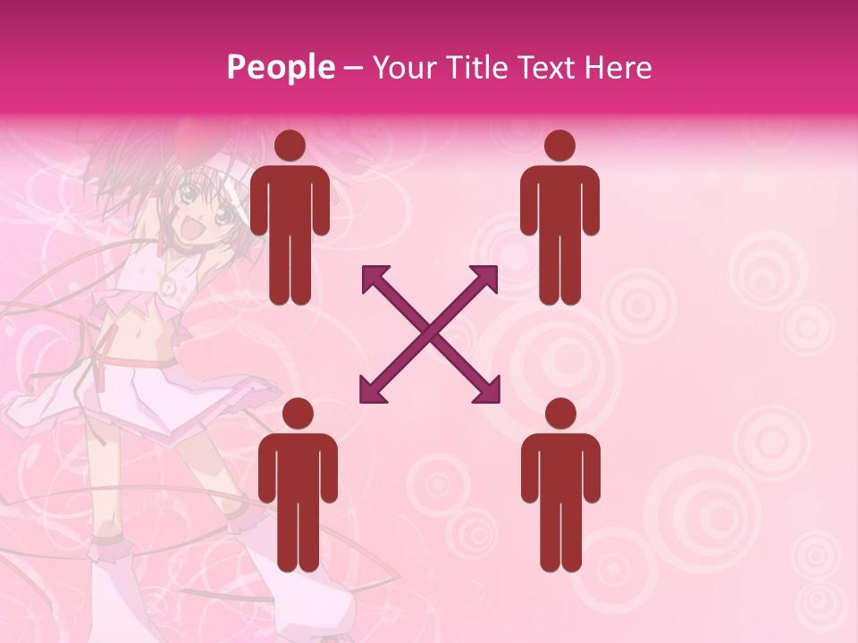 A Girl In A Pink Dress With A Heart On Her Head PowerPoint Template