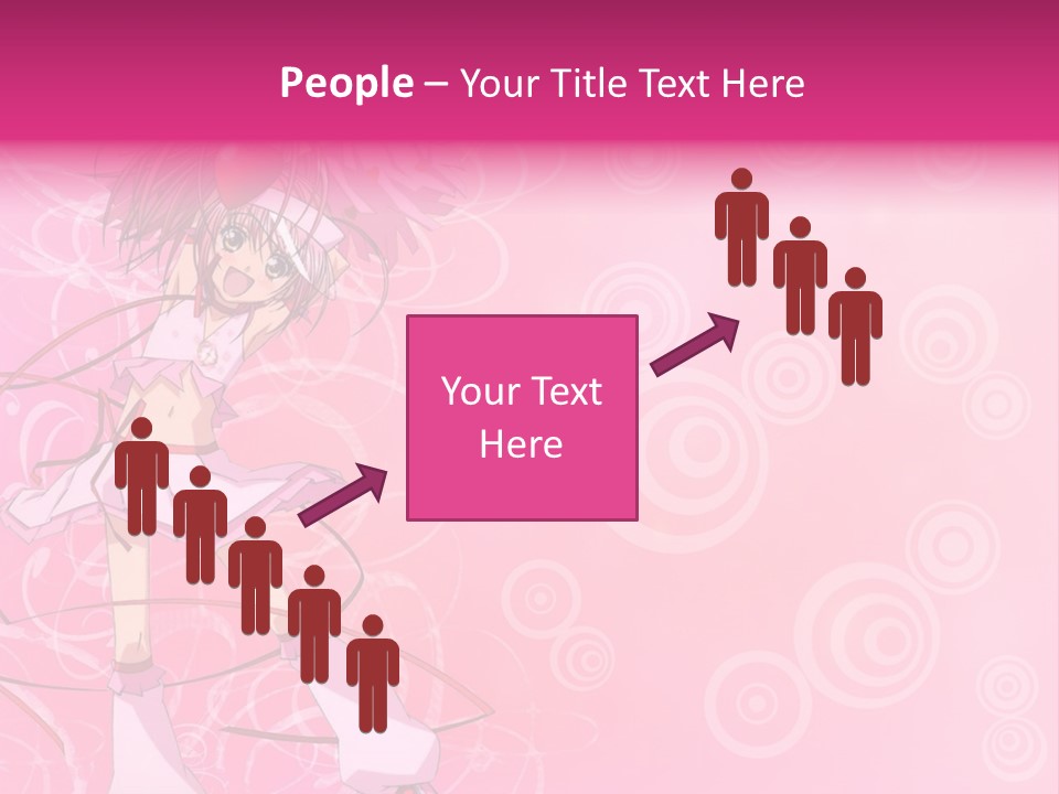 A Girl In A Pink Dress With A Heart On Her Head PowerPoint Template