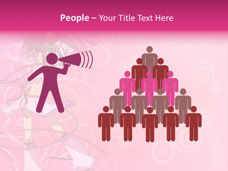 A Girl In A Pink Dress With A Heart On Her Head PowerPoint Template