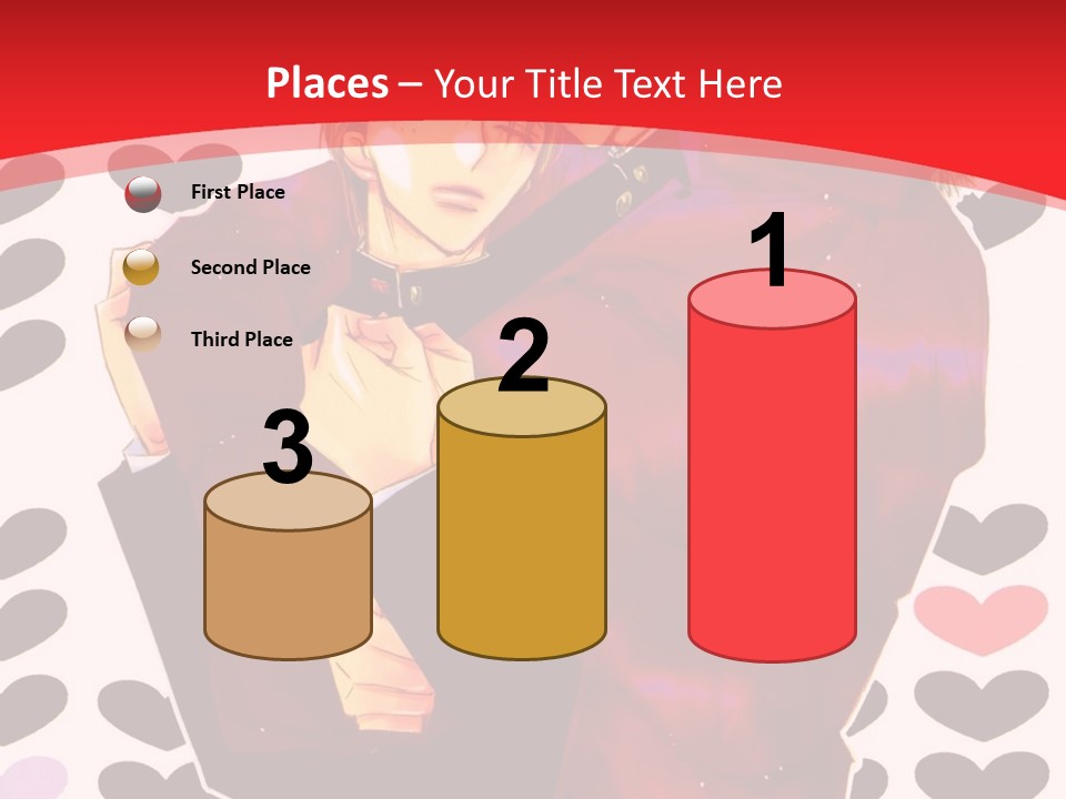 A Man And Woman Hugging In Front Of Hearts PowerPoint Template