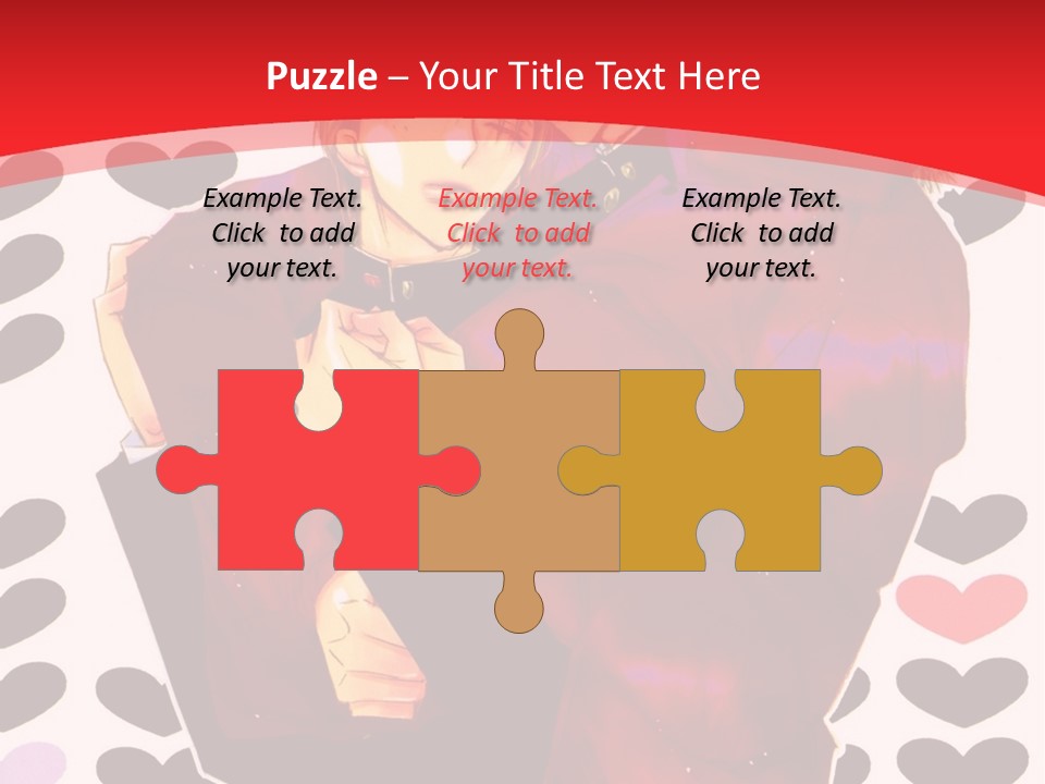 A Man And Woman Hugging In Front Of Hearts PowerPoint Template