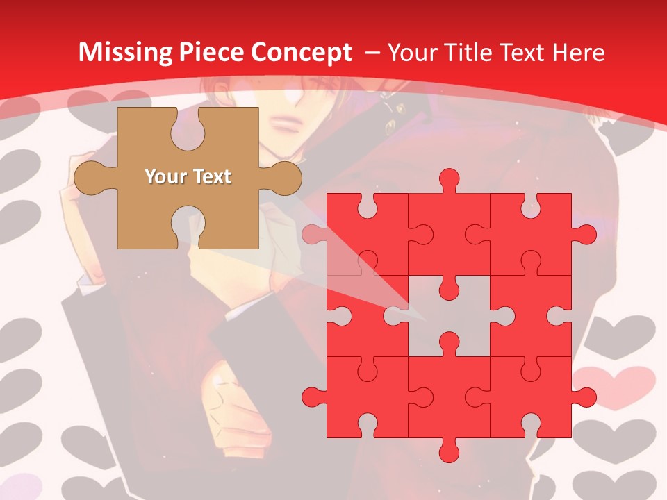 A Man And Woman Hugging In Front Of Hearts PowerPoint Template