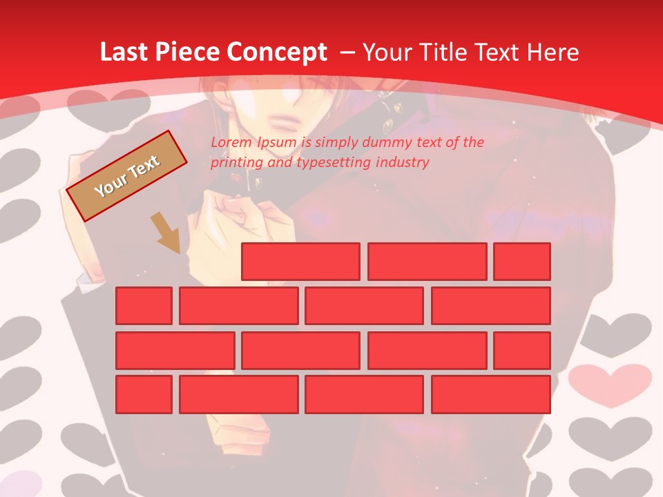 A Man And Woman Hugging In Front Of Hearts PowerPoint Template