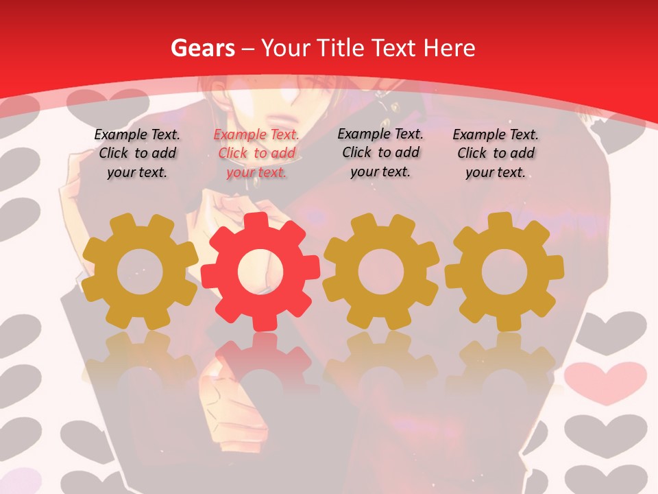 A Man And Woman Hugging In Front Of Hearts PowerPoint Template