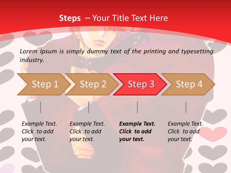 A Man And Woman Hugging In Front Of Hearts PowerPoint Template